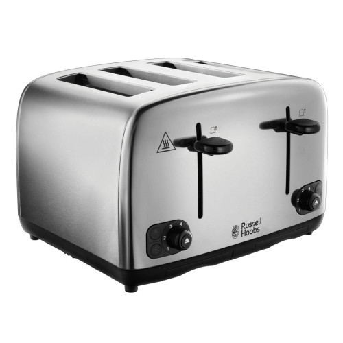 Russell Hobbs Stainless Steel Polished Adventure 4 Slice Toaster 1700w