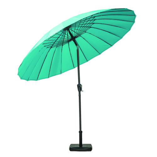 Aqua Powder Coated Aluminium Crank & Tilt Canopy Parasol 2.7m