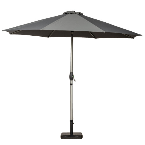 3m Brushed Aluminium Crank and Tilt Parasol - Grey