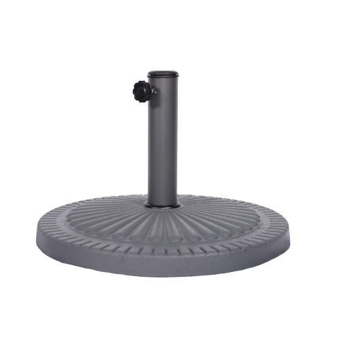 Charcoal Round Poly Resin Parasol Base 14kg
