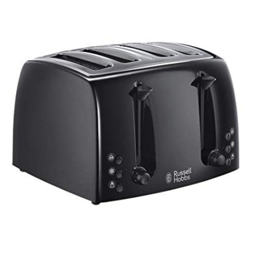 Russell Hobbs Black Textures 4 Slice Toaster 1500w