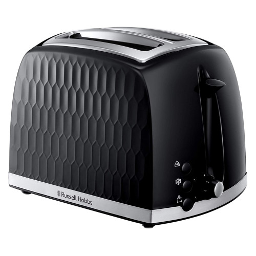 Russell Hobbs Black Honeycomb 2 Slice Toaster 850w