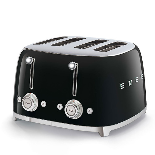 Smeg Standard Black 4 Slice Toaster 2000w