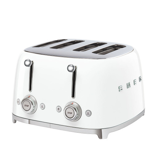 Smeg Standard White 4 Slice Toaster 2000w