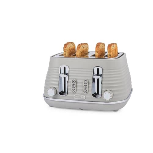 Salter Ripple Texture 4 Slice Toaster 1630w - Taupe