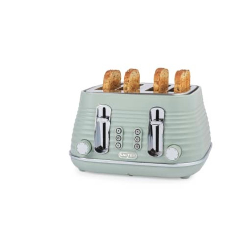 Salter Ripple Texture 4 Slice Toaster - Sage