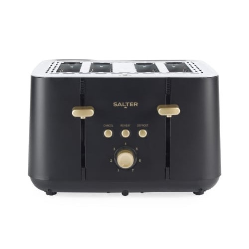 Salter Alchemy 4 Slice Toaster 1850w - Black & Gold