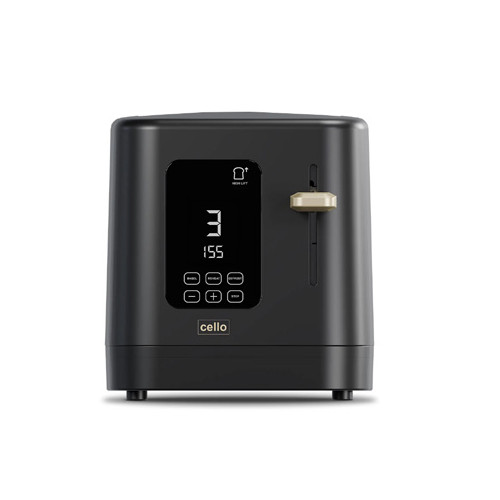 Cello Overture Digital 2 Slice Toaster with Touch Control and Timer 800w - Black
