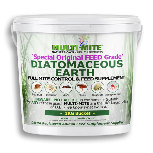 Multi Mite Bucket Feed Grade DE Diatomaceous Earth - 1kg