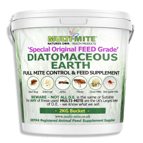 Multi Mite Bucket Feed Grade DE Diatomaceous Earth - 2kg