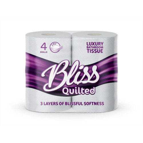 Bliss Triple Quilted Luxury 3 Ply Toilet Roll (Pack of 40 Rolls)