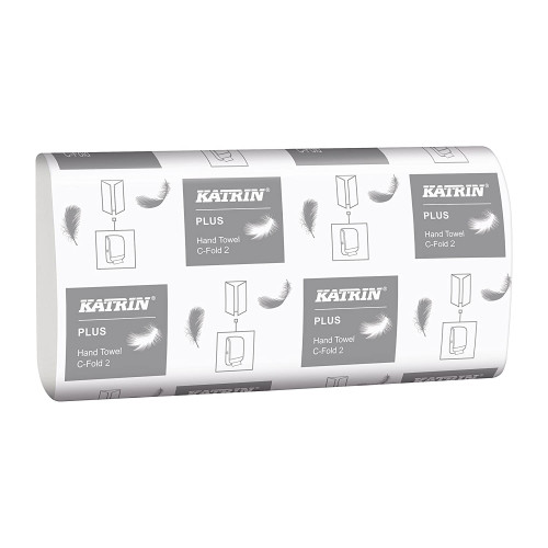 Katrin Plus C-Fold 2 Ply Hand Towel 100 Sheets (Box of 16) - White