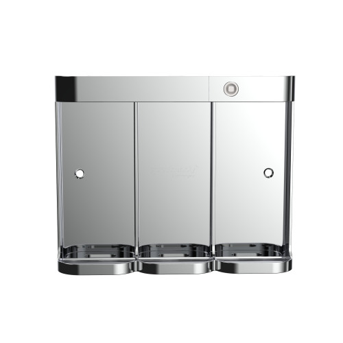 Ultralux Dispenser Bracket (to fit Rectangle 285ml Bottles) - Triple - Chrome