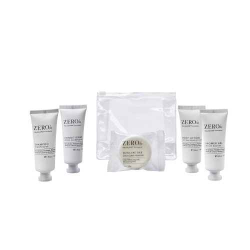 Grip Lock Bag Toiletries Welcome Pack (Box of 50) - Zero%