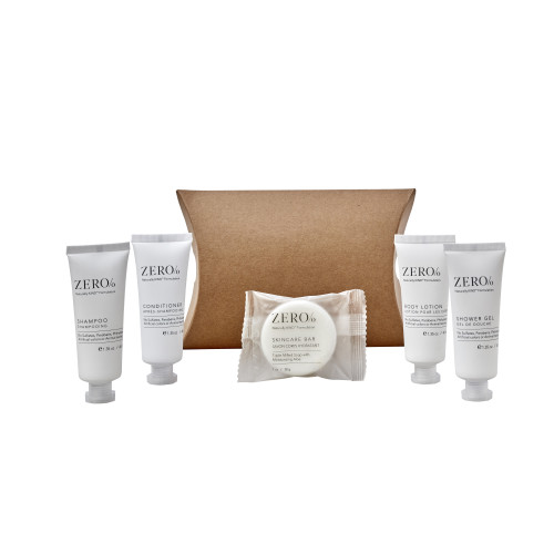 Kraft Pillow Box Toiletries Welcome Pack (Box of 50) - Zero%
