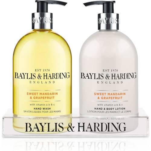 Baylis and Harding Mandarin & Grapefruit Hand Wash 500ml & Hand Lotion 500ml Set (Box of 6)