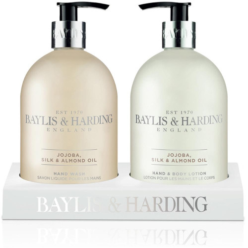 Baylis and Harding Jojoba, Silk & Almond Oil Hand Wash 500ml & Hand Lotion 500ml Set (Box of 6)