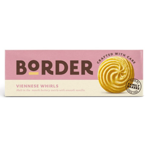 Borders Biscuits Light and Buttery Viennese Whirls Pack 150g (Box of 12)