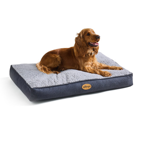 Silentnight Crate Mattress Pet Bed - Grey - Medium (D76 x W51 x H8cm)