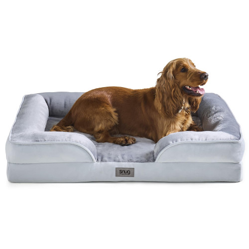 Snug Orthopaedic Pet Bed - Grey - Medium (D58 x W72 x H16.5cm)