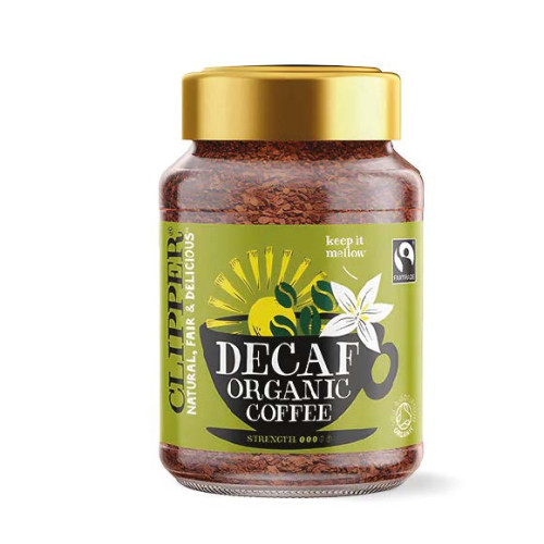 Clipper Fairtrade Decaf Instant Coffee 100g (Box of 6)