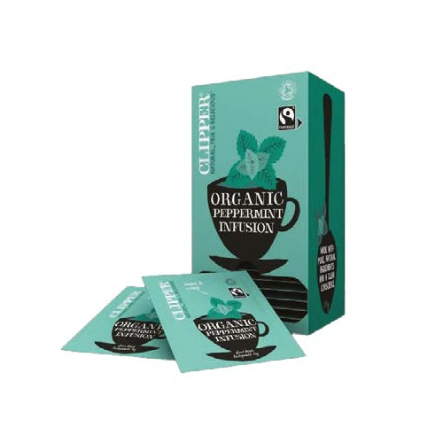 Clipper Fairtrade Organic Peppermint Tea Bags (Box of 25)