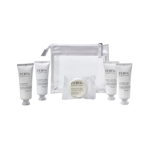 Zipped Bag Toiletries Welcome Pack (Box of 50) - Zero%
