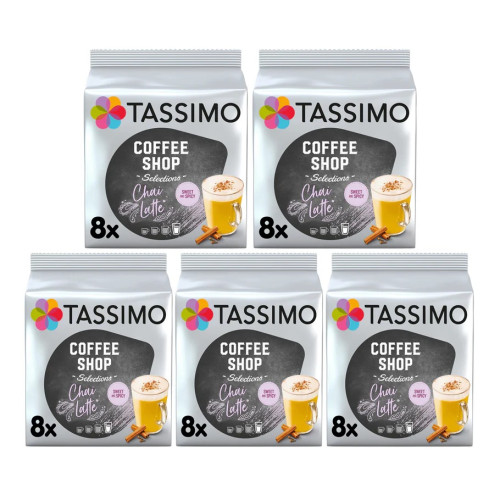 Tassimo T Discs Chai Latte Coffee Pods (Box of 40)