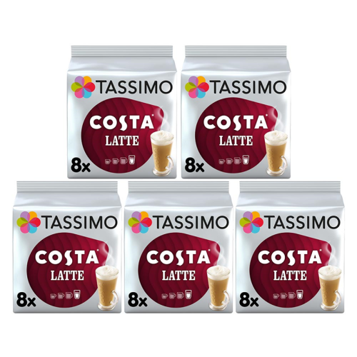 Tassimo T Discs Costa Latte Coffee Pods (Pack of 40)