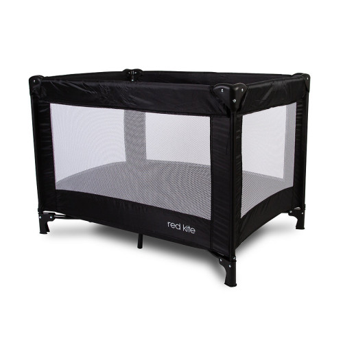 Black Travel Cot with Bag