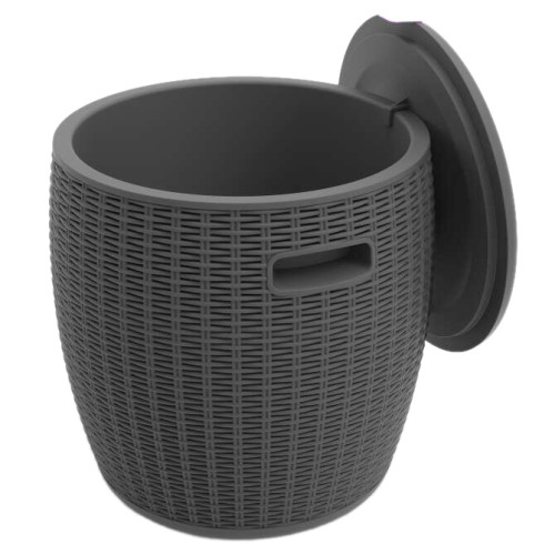 Faro Black Rattan Effect Ice Bucket