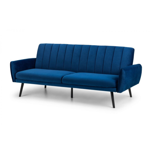 Afina Blue Velvet Fabric Sofa Bed  (D92 x W209 x H83)