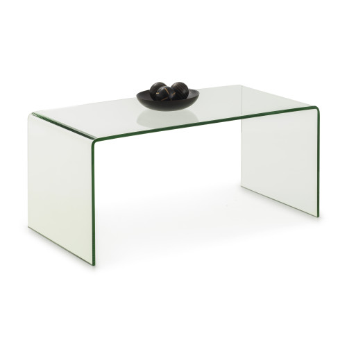 Amalfi Bent Glass Coffee Table (D50 x W100 x H43cm)