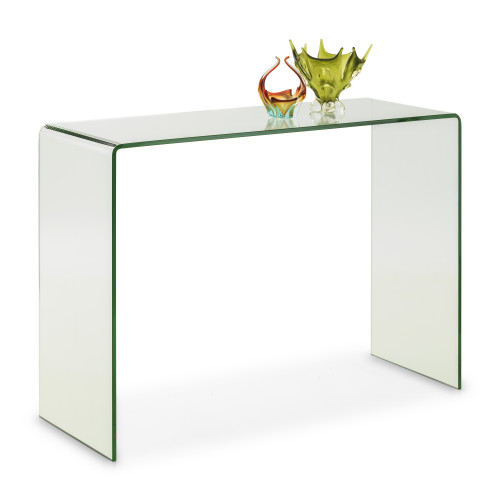 Amalfi Bent Glass Console Table (D40 x W110 x H76cm)