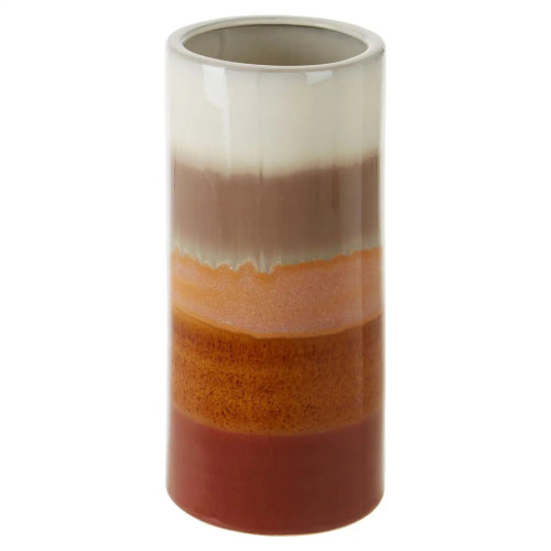 Multi Colour Hues Striped Vase (D13 x W13 x H30cmÂ )