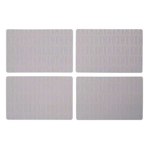 Set of 4 Deco Lilac & Gold Foil Print Plastic Placemats