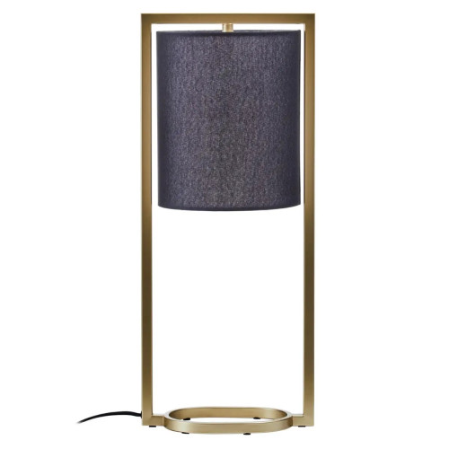 Black Linen and Gold Table Lamp 60 x 25 x 21cm