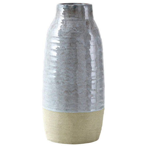 Grey Glazed Porcelain Pastle Tone Vase (D16 x W16 x H34cmÂ )