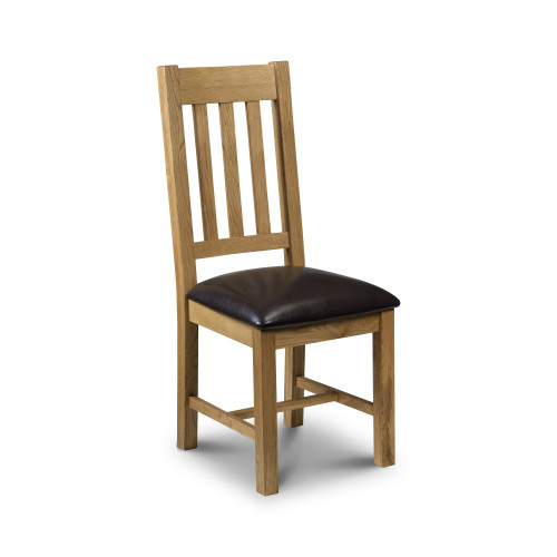 Set of 2 Astoria Oak Dining Chairs (D53 x W465x H105cm)