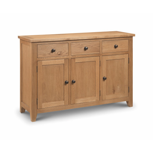 Astoria Oak 3 Door 3 Drawer Sideboard (D40 x W128 x H86cm)