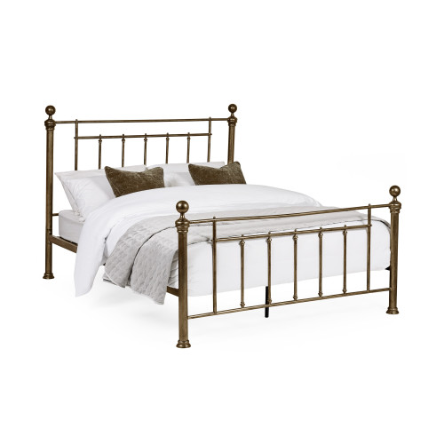 Aurealia Brass Effect Metal King Bed (H130 x W161 x D214cm)