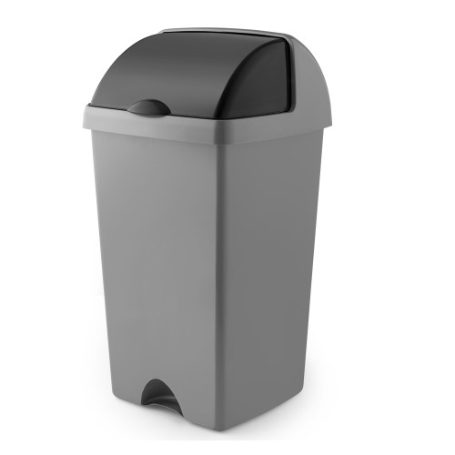 Addis Roll Top Bin 25 Litre (H52.5 x W30 x D31cm) - Silver