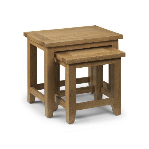 Astoria Oak Nest of 2 Tables (D38 x W56 x H50cm)