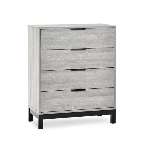 Bali Grey Oak 4 Drawer Wide Chest (D40 x W80 x H97cm)