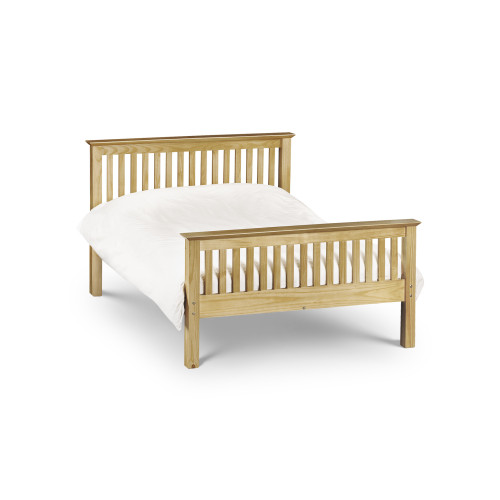 Barcelona Solid Pine High Foot End Bed - Double (D209 x W157 x H110cm)