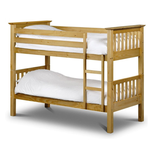 Barcelona Solid Pine Bunk Bed - Two Singles (D208 x W107 x H159cm)