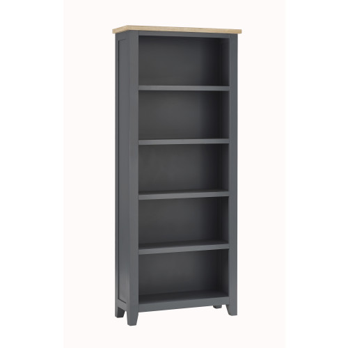 Bordeaux Dark Grey Tall Bookcase (D30 x W80 x H190cm)