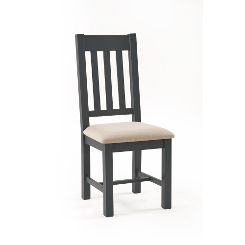 Set of 2 Bordeaux Dark Grey Dining Chairs (D46 x W42 x H105cm)