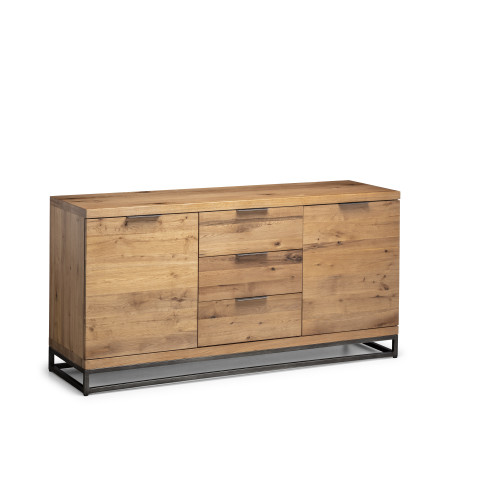 Brooklyn Oak 2 Door 3 Drawer Sideboard (D45 x W150 x H76cm)