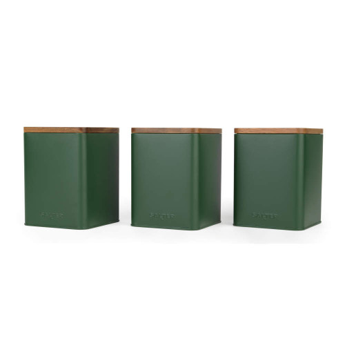 Salter FSC Toronto Set of 3 Canisters (H13.5 x W11.5 x D11.5cm) - White